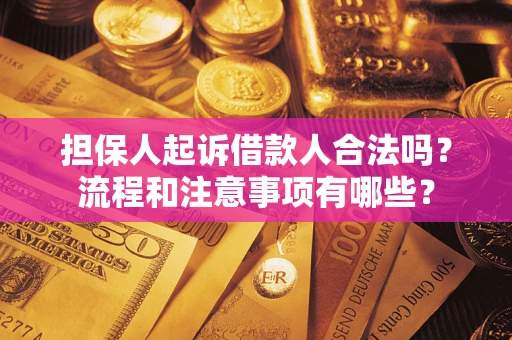 济南担保人起诉借款人合法吗？流程和注意事项有哪些？