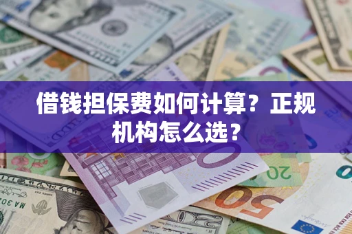 济南借钱担保费如何计算？正规机构怎么选？