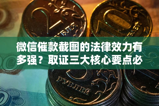 济南微信催款截图的法律效力有多强？取证三大核心要点必须知道！