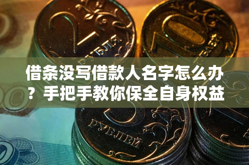 济南借条没写借款人名字怎么办？手把手教你保全自身权益
